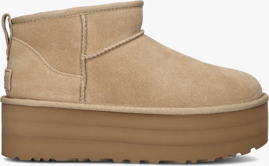 UGG beige ugg vachtlaarzen w classic ultra mini platform