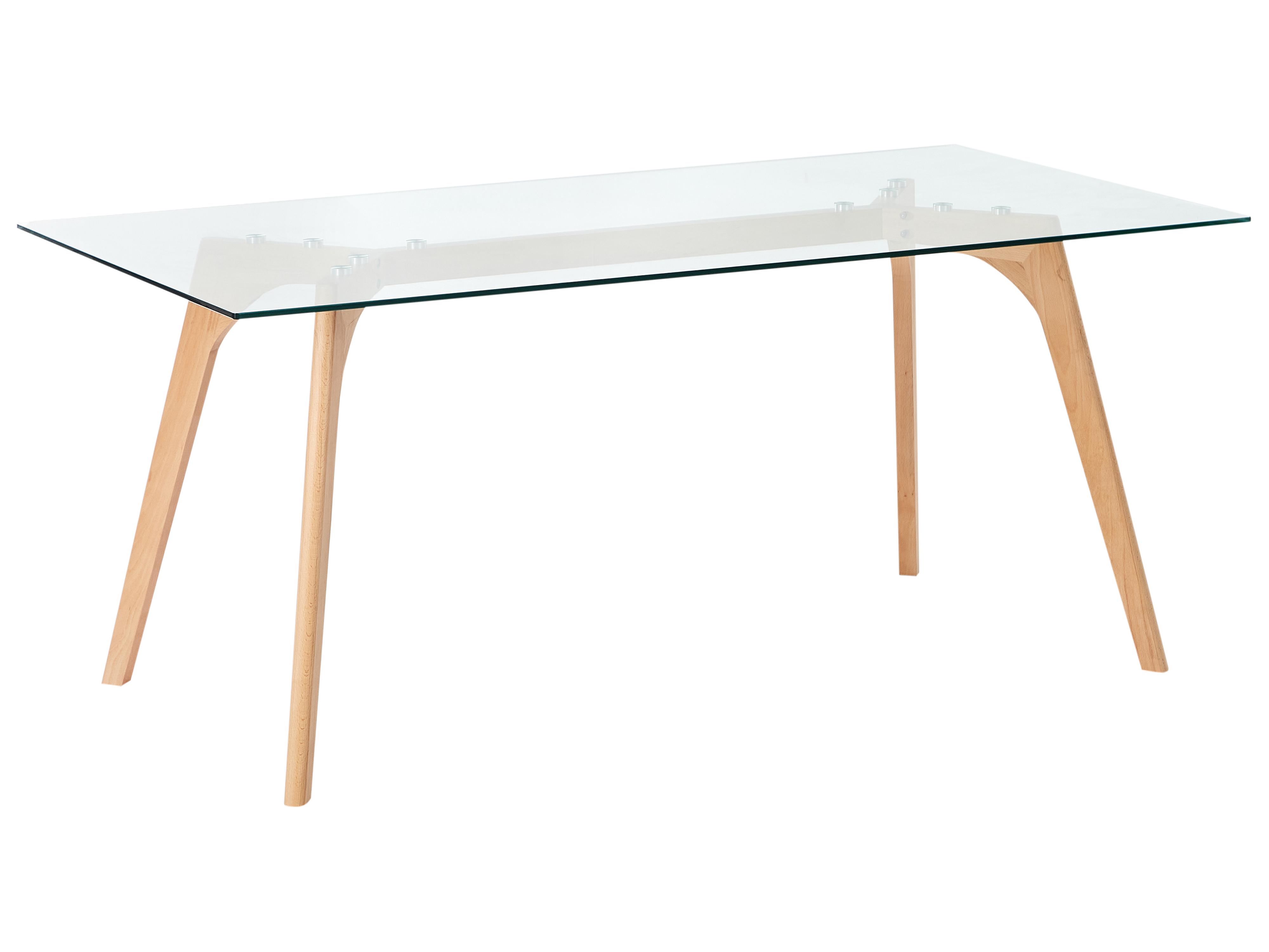 Eettafel HUDSON Transparant 90 cm Veiligheidsglas 180 cm