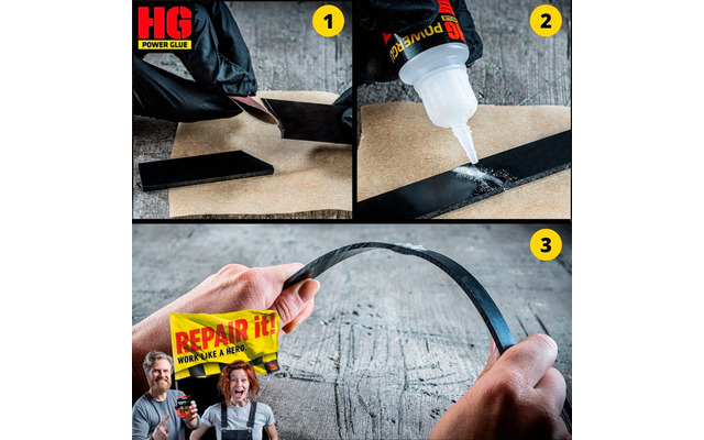HGPower Glue Schweißnaht aus der Flasche Klebstoff Reparaturset 2-teilig