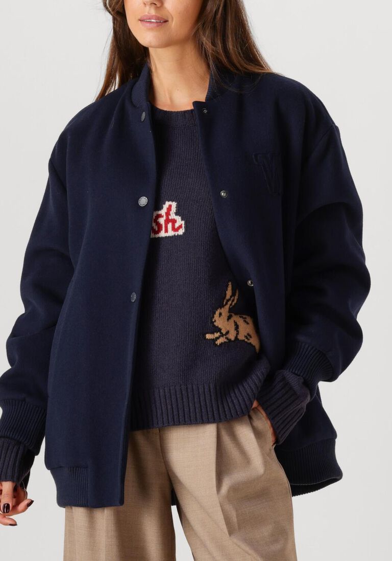 donkerblauwe max mara jack adorni