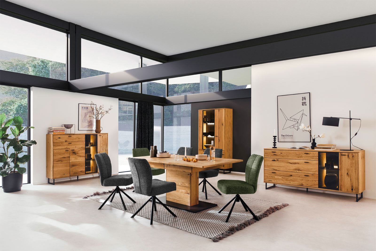 Highboard AREZZO Wildeiche 150 x 120 cm