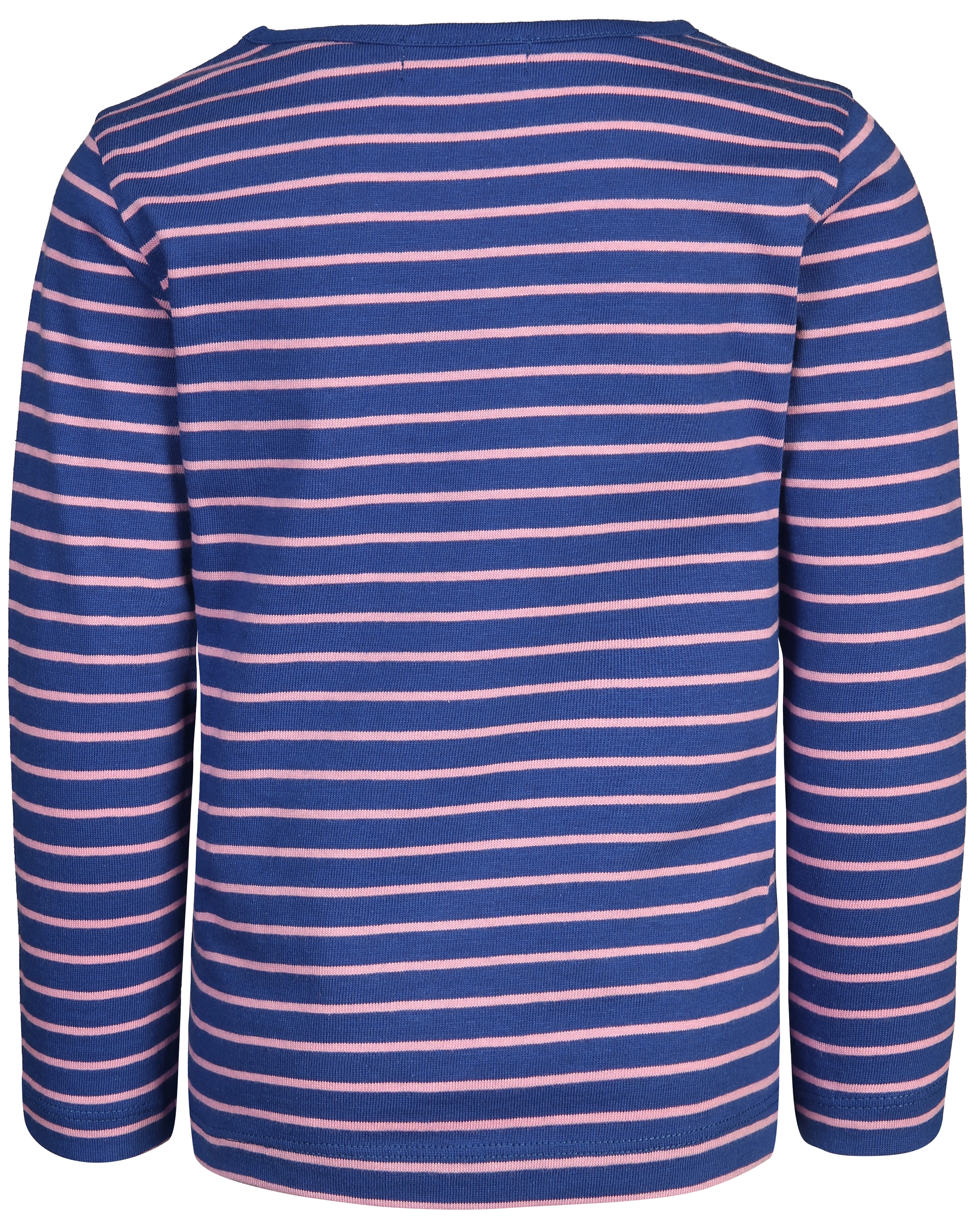 Langarmshirt SMALL HEART gestreift in dunkelblau/pink