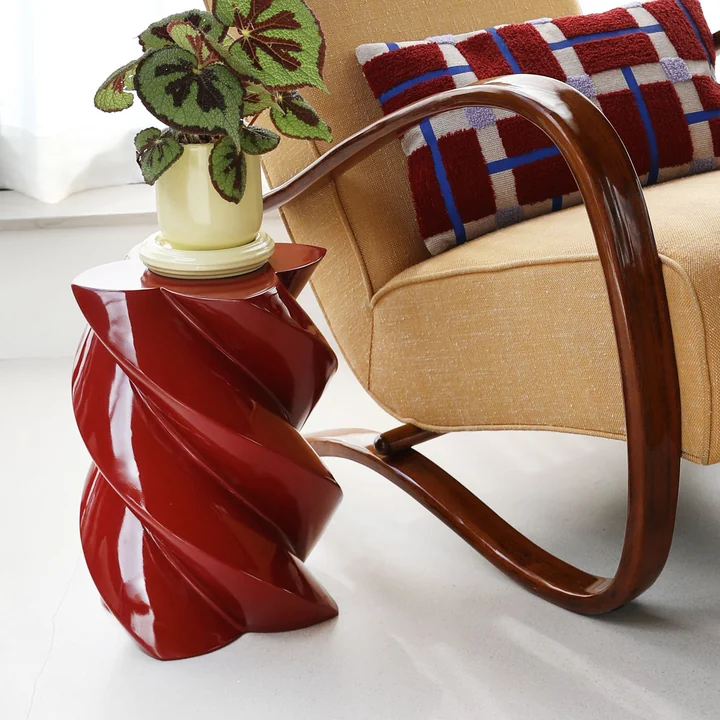 &klevering - Marshmallow Beistelltisch 54 x Ø 29,5 cm, ocker