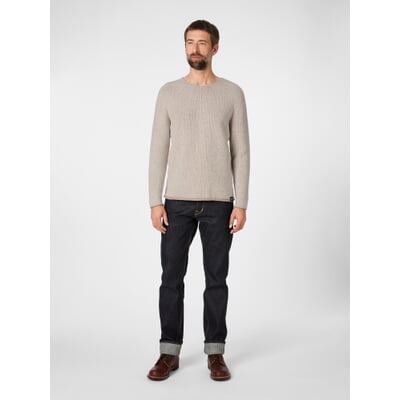 Herren-Raglanpullover, Natur-Taupe