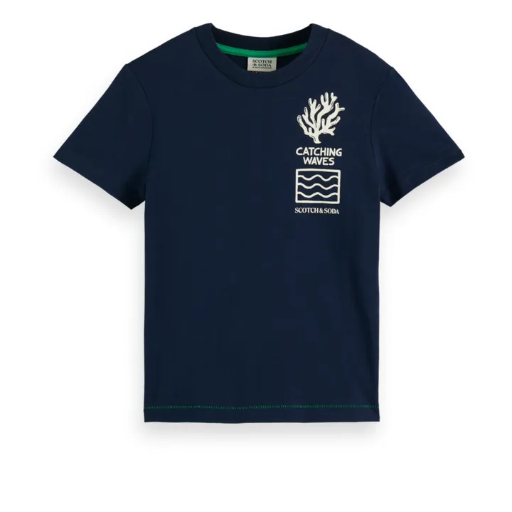 Scotch & Soda T-shirt Club Soda | Bleu nuit