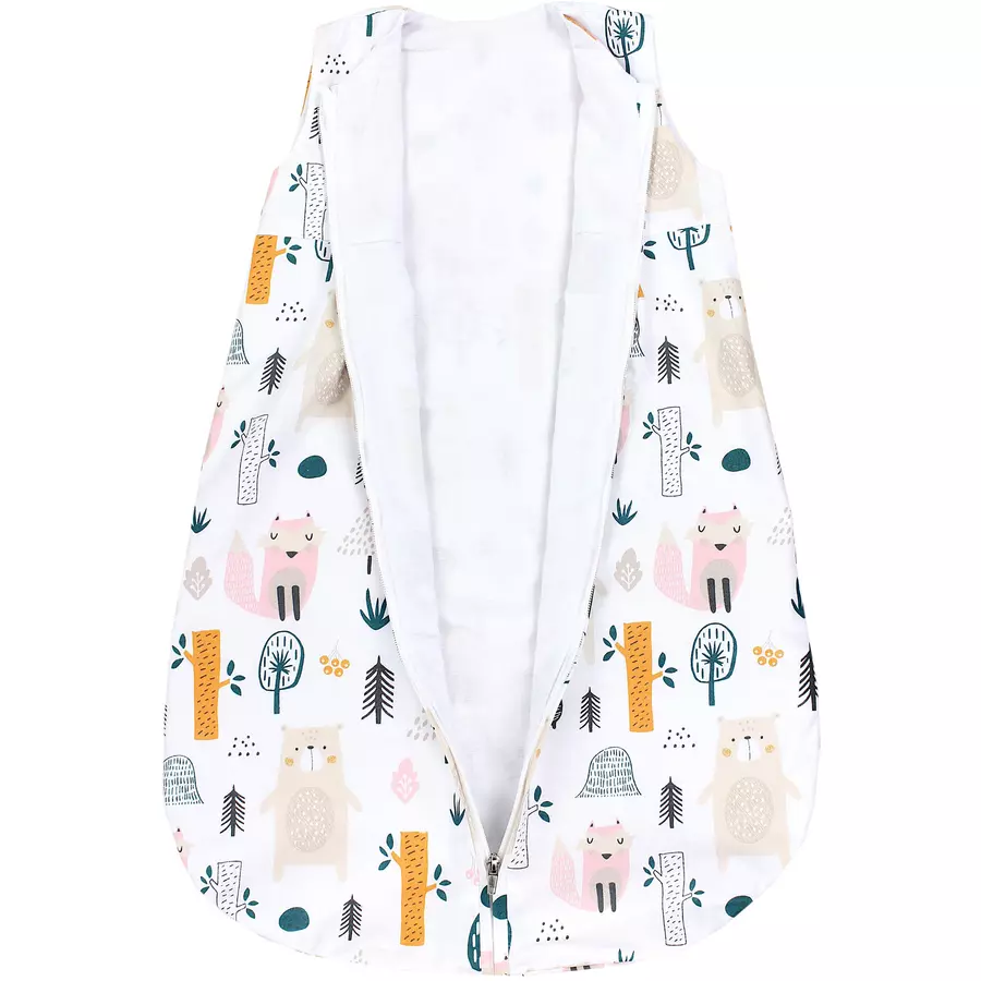 TupTam Baby Sommer Schlafsack Ärmellos Unwattiert beigeorange