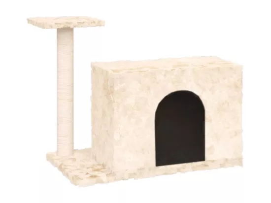 Arbre à chat avec griffoir en sisal Crème 51 cm