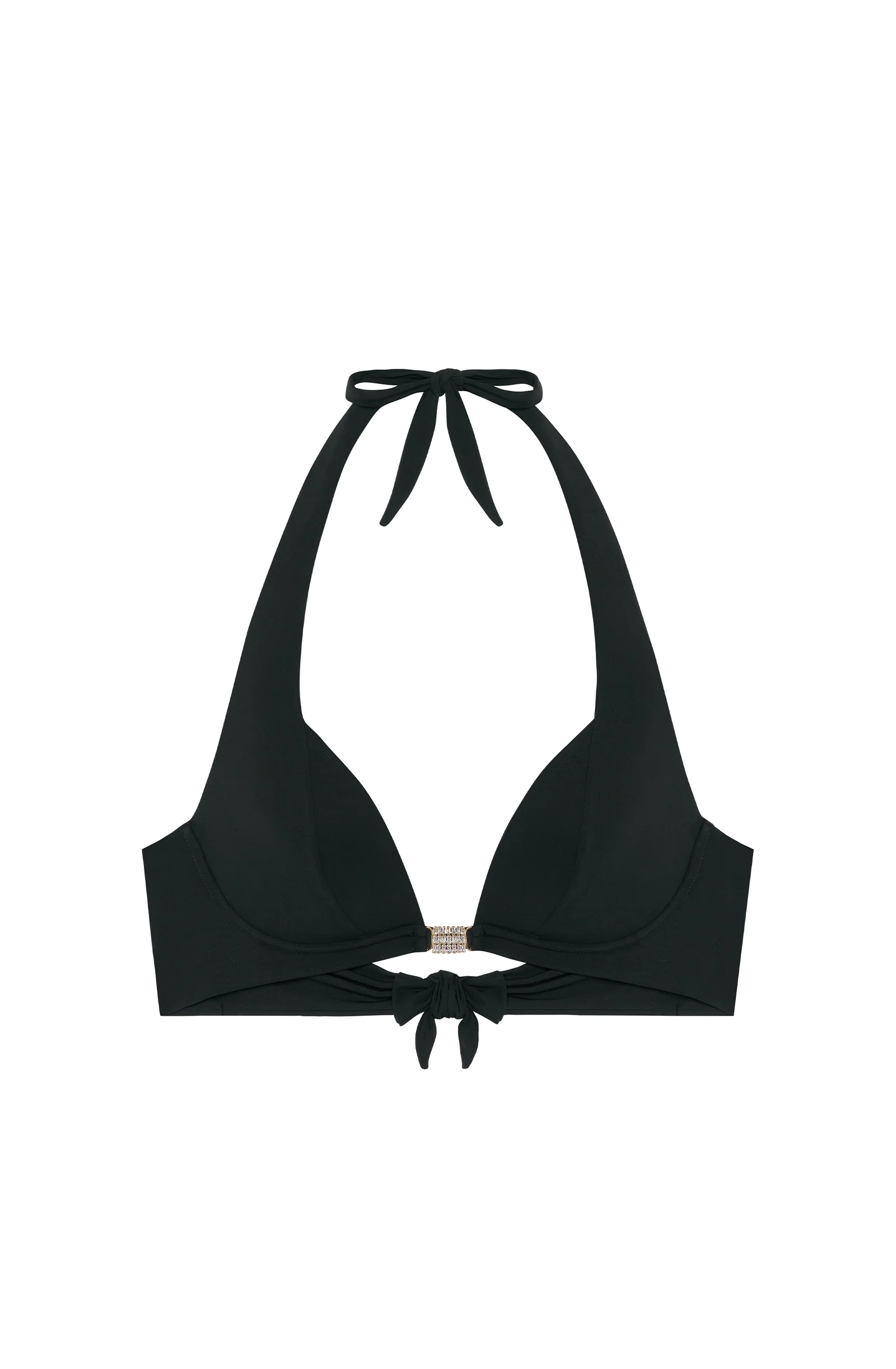 aryana Haut de maillot de bain noir à armatures et bijoux Noir