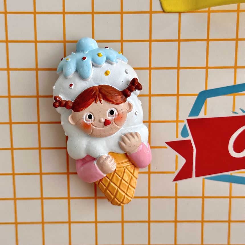 Indus - Food Girl Hars Koelkastmagneet (Diverse Ontwerpen) / Set