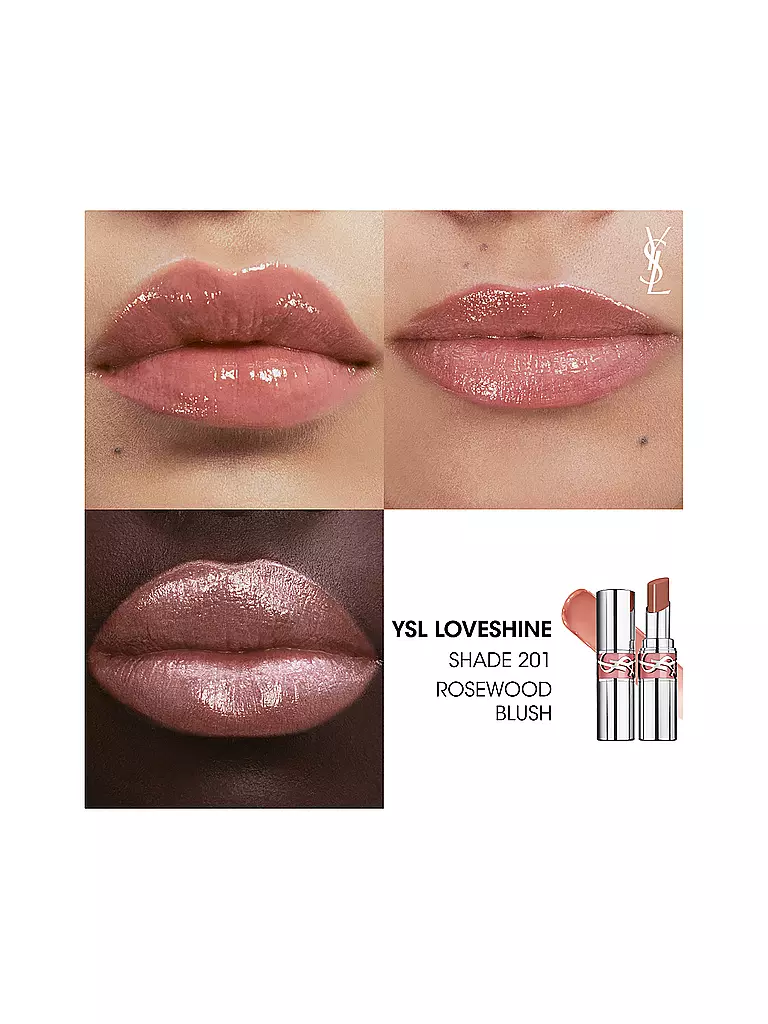YVES SAINT LAURENT Loveshine Lippenstift (201 Rosewood Blush) rosa