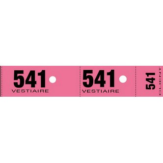 Bloc vestiaire, 50 feuillets de 3 coupons