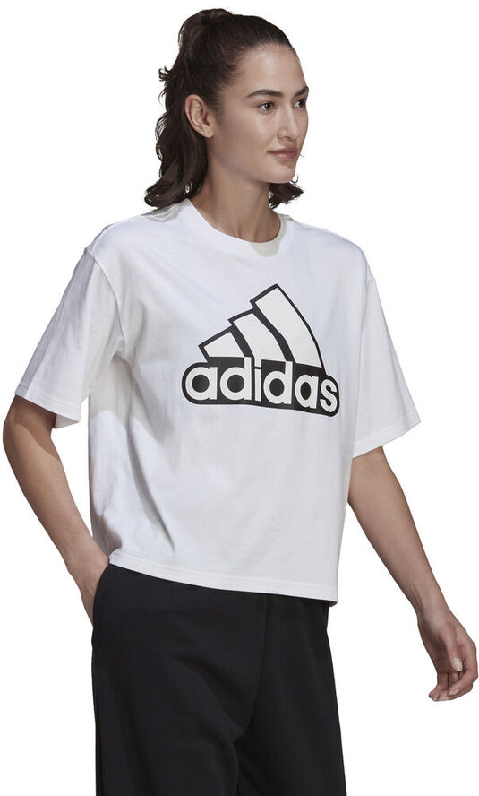 adidas Essentials Logo Boxy T-shirt Hvid