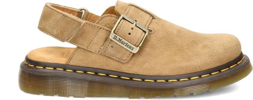 Dr. Martens Patchwork Leren Sandalen met Riptape Straps Beige Heren