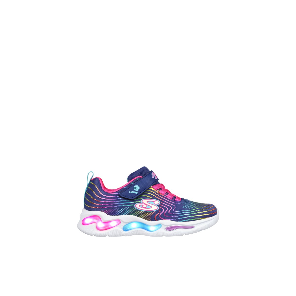 2X les points-Wavybeams-jg-Baskets - Talon plat - Marine Multi