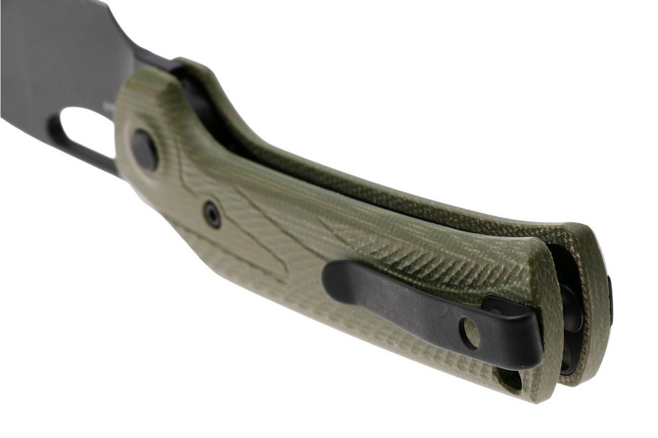 Reate PL-XE PVD Nitro-V, Green Micarta, zakmes