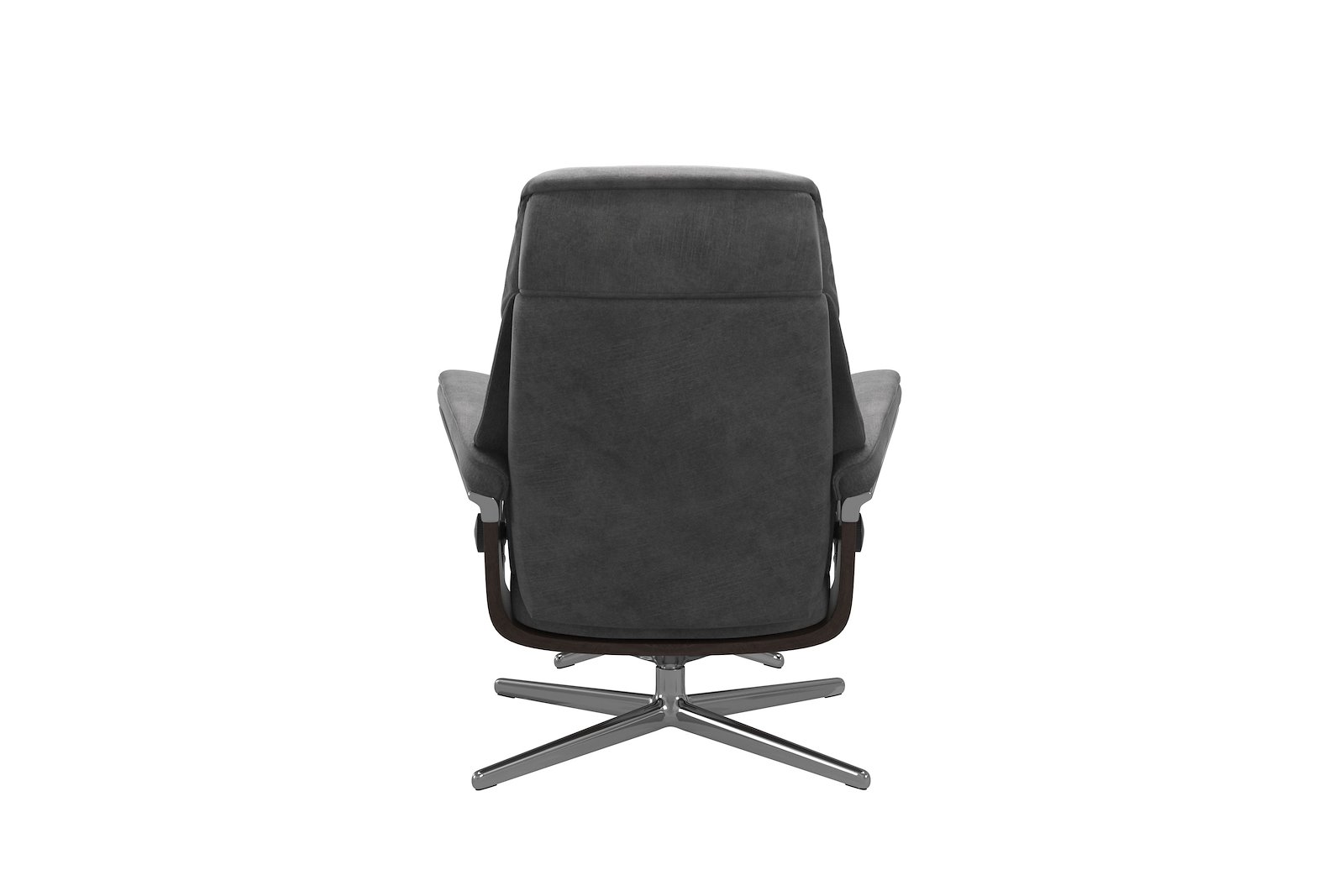 Ruby lenestol med krakk Tekstil Magnolia Light Grey - Cross Chrome - Wengebeiset