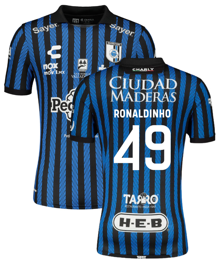 Querétaro Thuisshirt 2022   Bedrukking Ronaldinho - Voetbalshirt Mexic