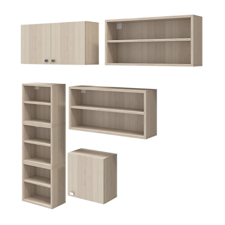 Ensemble de meubles de rangement mural effet chêne GoodHome Atomia P. 22 cm