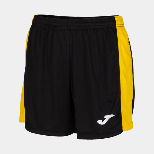 Shorts maxi Joma preto e amarelo
