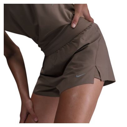 Short 2 en 1 Nike Dri-Fit Swift Marron Femme