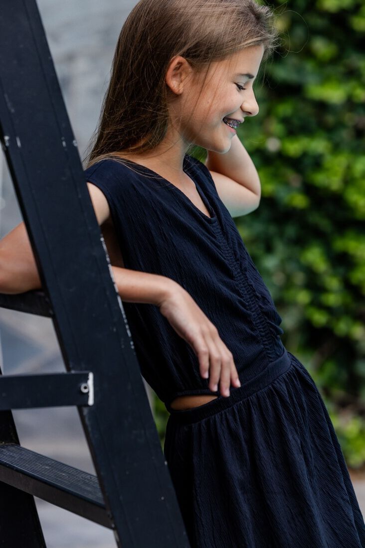 LOOXS 10sixteen zwarte looxs 10sixteen mini jurk 2413-5836