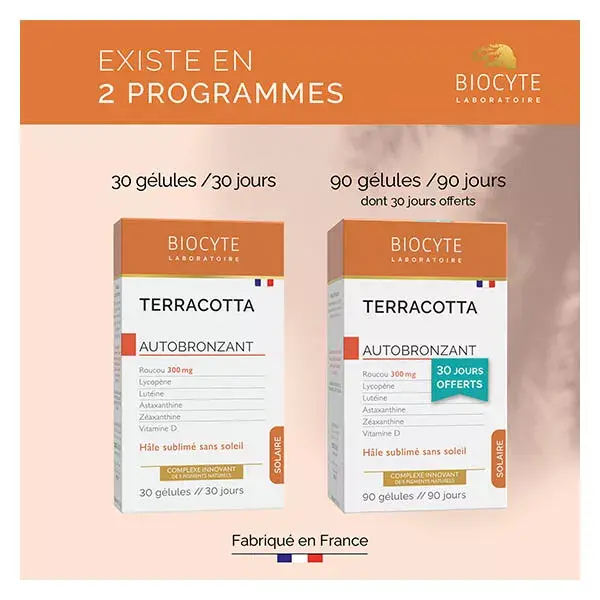 Biocyte Terracotta Solaire Autobronzeador Bronzeado Intensificado Sem Sol 30 cápsulas
