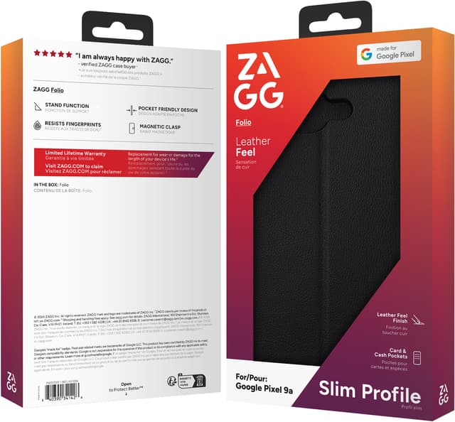 Zagg Google Pixel 9a pungetui (sort)