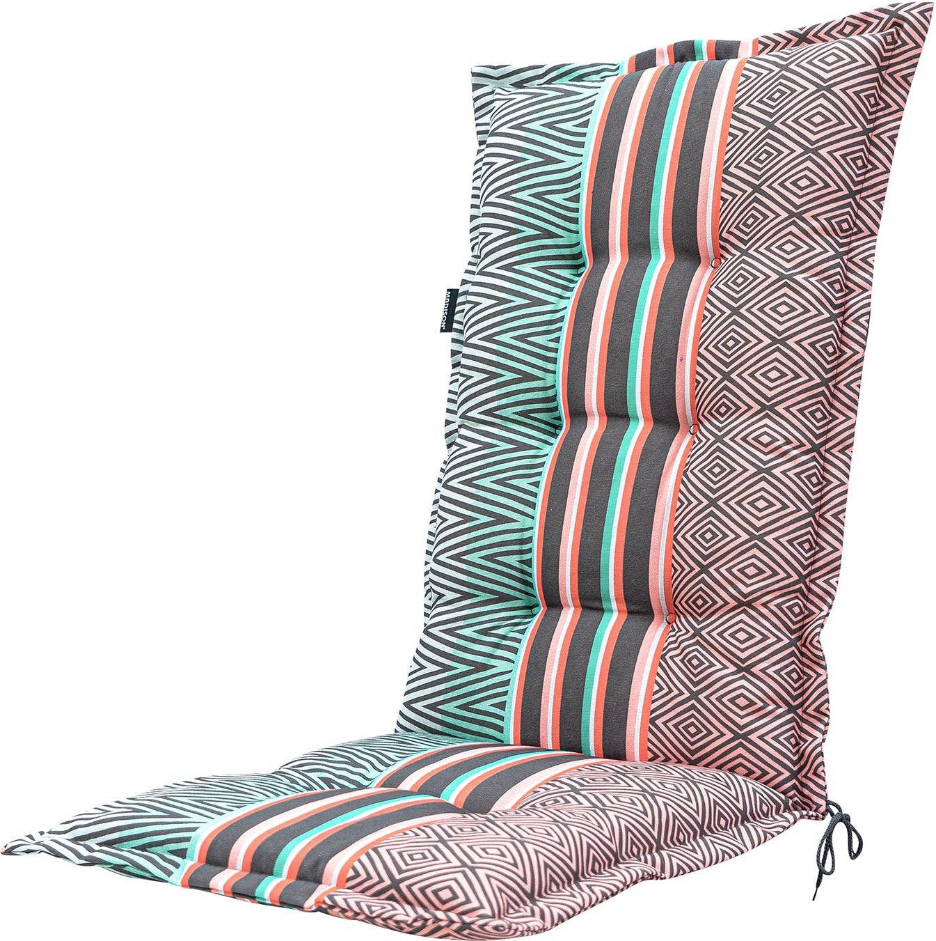 Madison tuinkussen hoge rug Hillow wit 123 x 50 x 6 cm