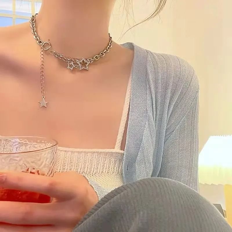 Deminsha - Chokerketting met strass-steentjes