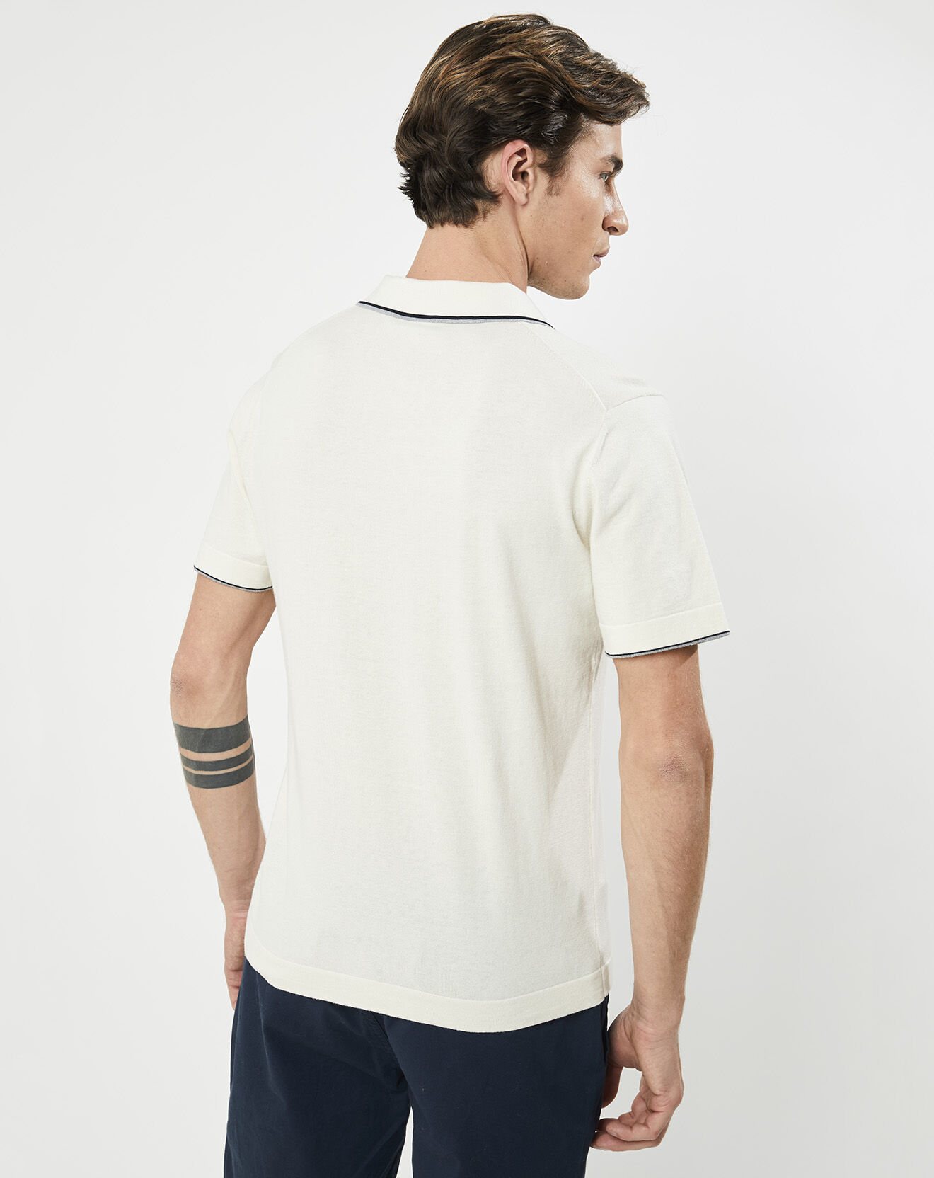 Hackett London Polo en maille Coton & Soie beige