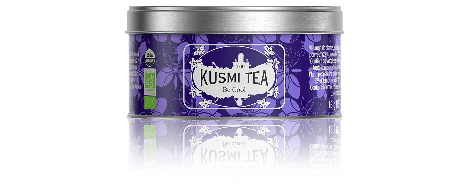 Be Cool-Infusion verveine, menthe, pomme Boîte 20 g