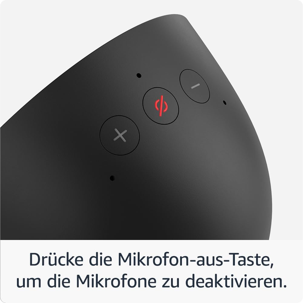 Echo Spot (2024) Smarter Wecker mit WLAN / Bluetooth und Sprachsteuerung via Amazon Alexa (B0C2S2J7JP) - Schwarz