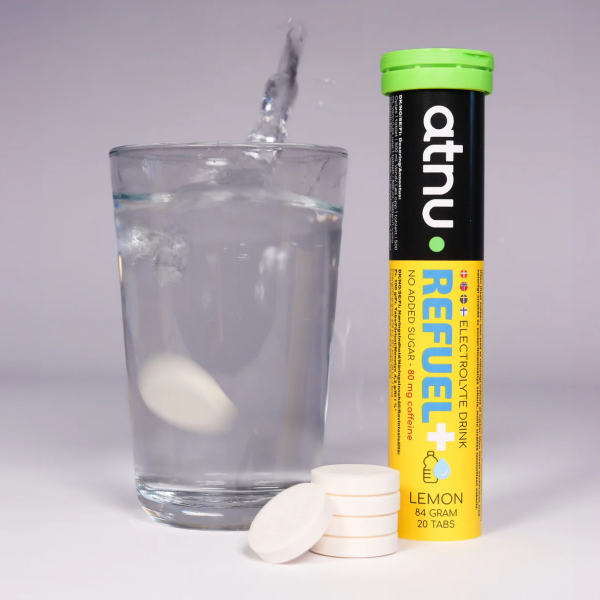 Atnu Refuel Caffeine Lemon Elektrolyttabs, 20stk