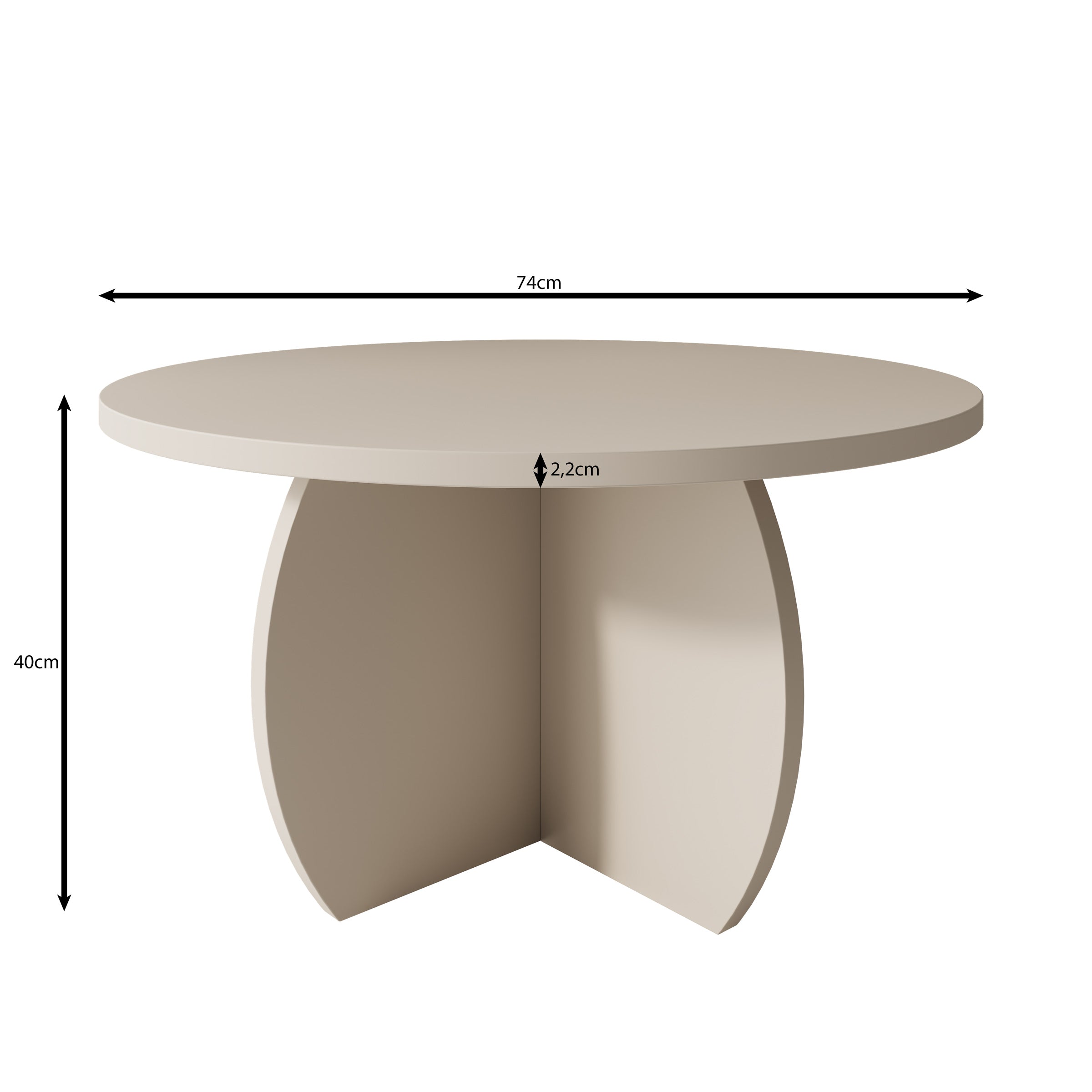 Trada - Salontafel - Wit - 74x74x40 cm
