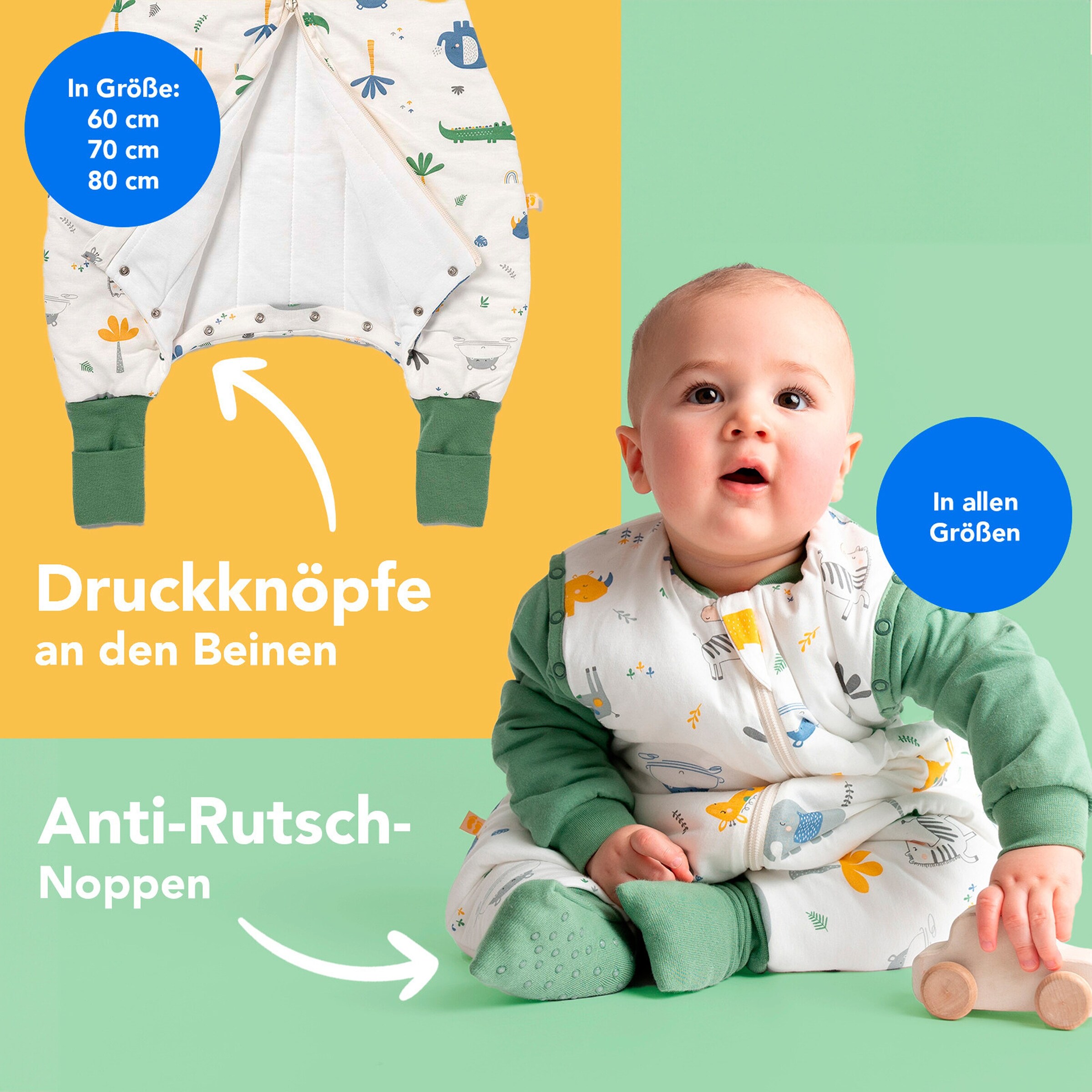 schlummersack Schlafsack mit Füßen 1.0 Tog Dschungel