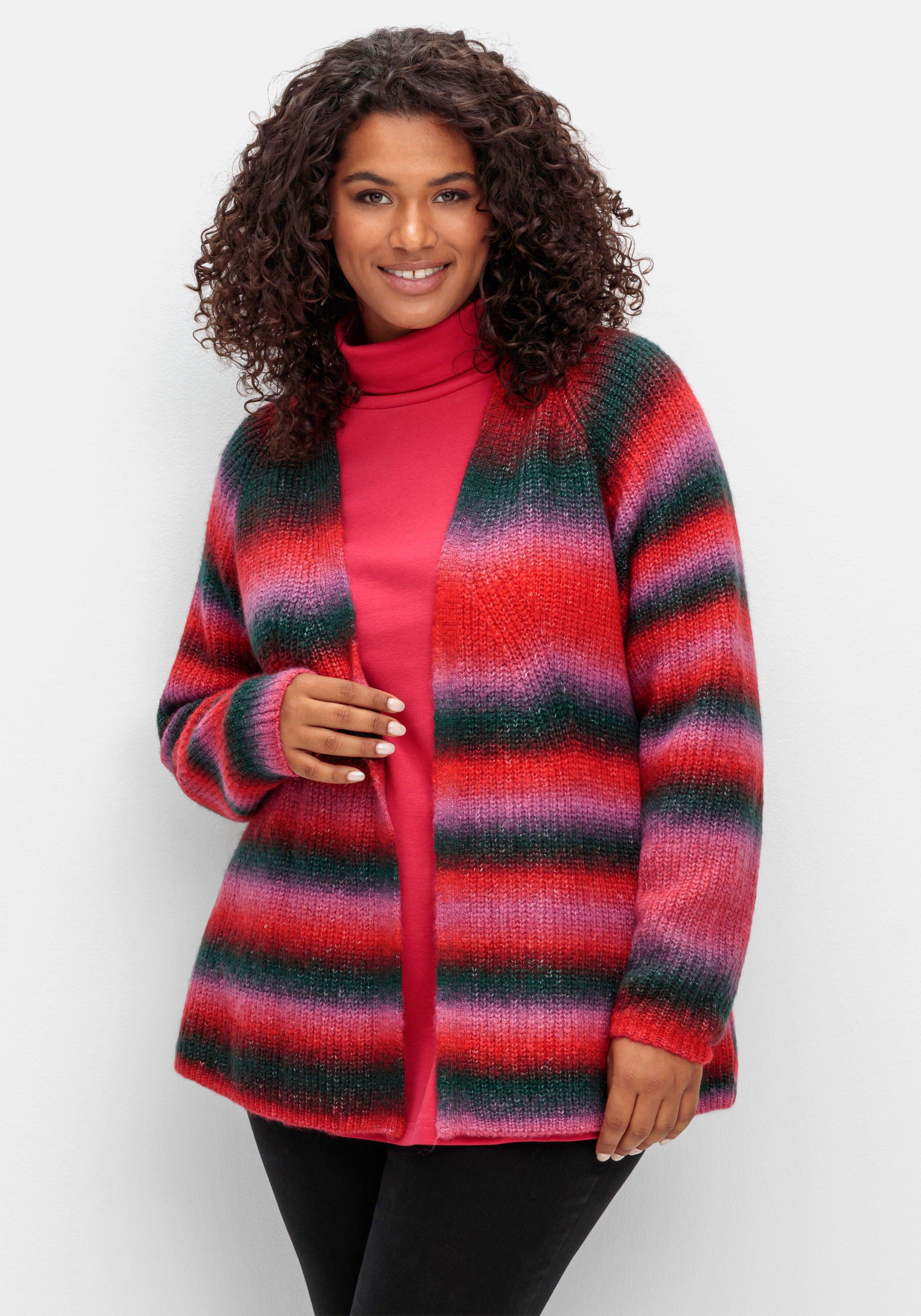 Strickjacke mit Patentstrickmuster