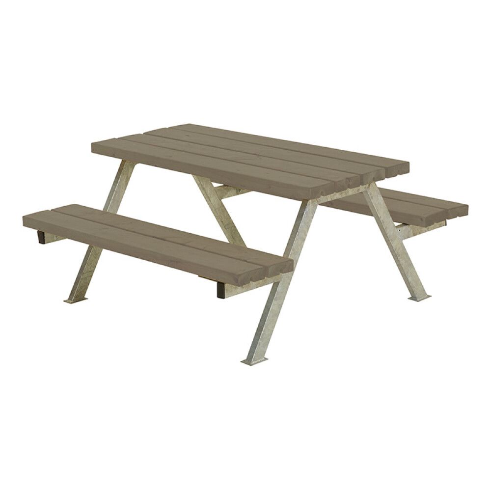 BENKESETT PLUS ALPHA JUNIOR GRÅBRUN 118X118X57/32,5CM