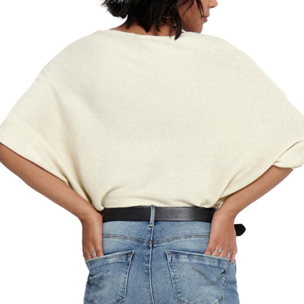 JDY Pull écru Femme JDY Batsleeve