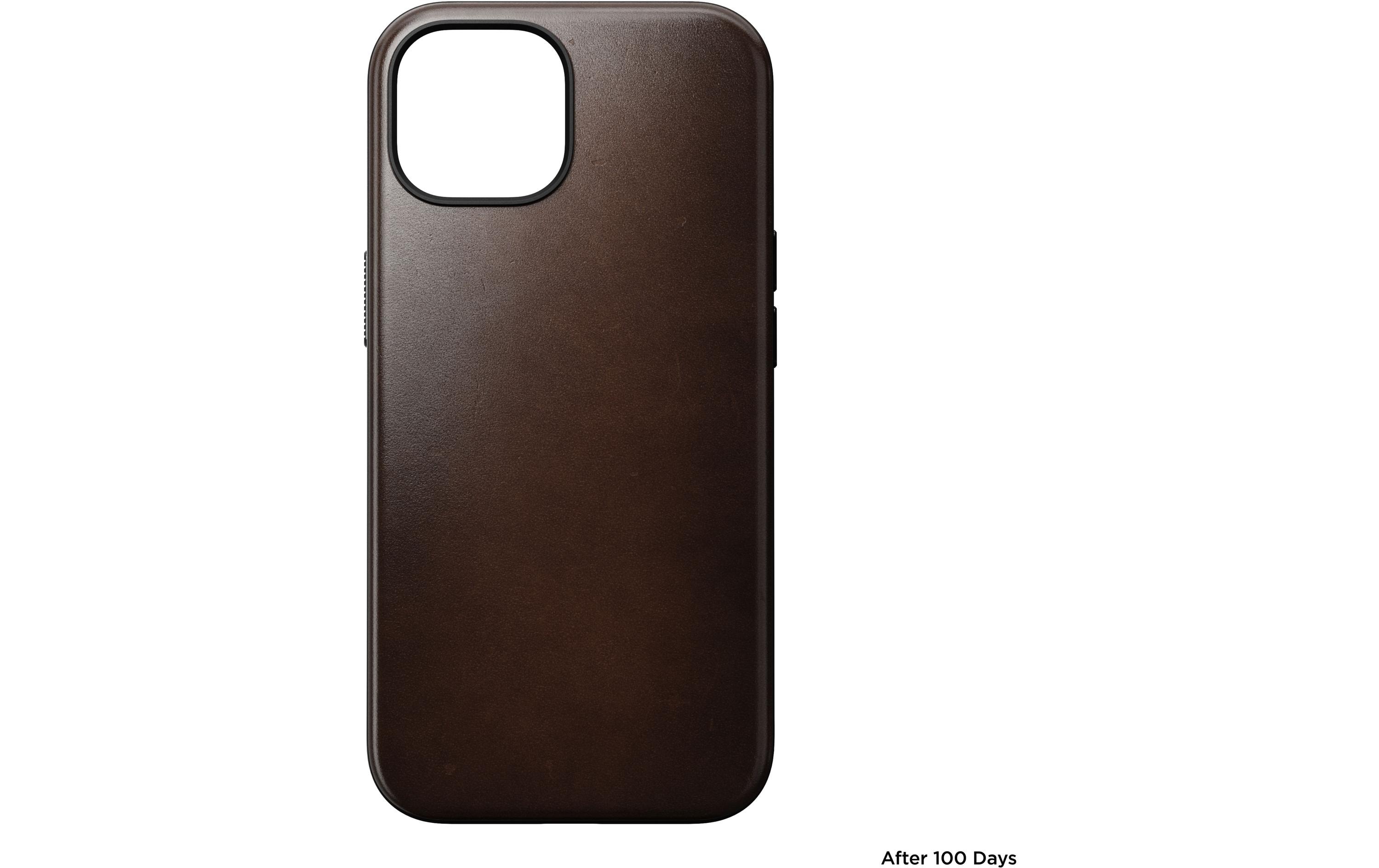 Back Cover Modern Leather Horween iPhone 15 SchwarzModerne Schutzhülle aus Horween Leder für das Apple iPhone 15
