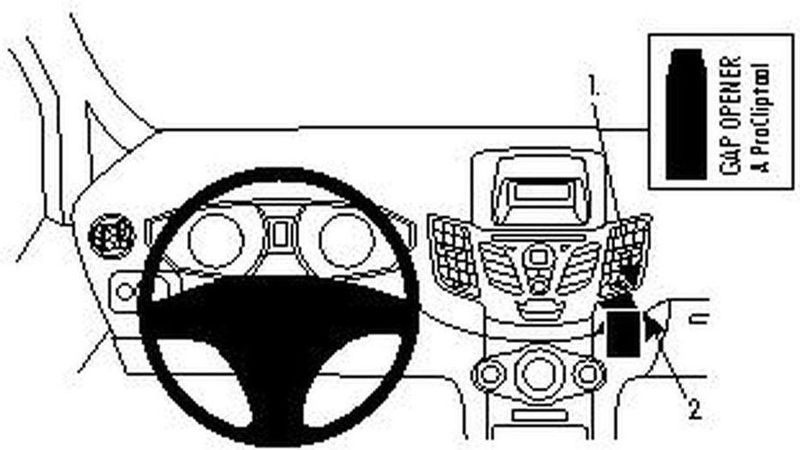 Brodit Proclip Ford Fiesta 09-17 - Angled Mount