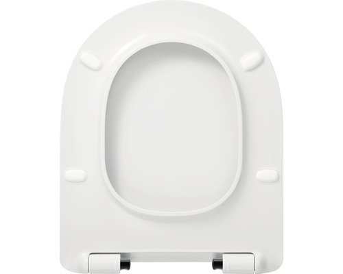 REIKA Mito toiletzitting, wit, scharnieren zwart mat, met soft-close mechanisme en Quick&Clean.