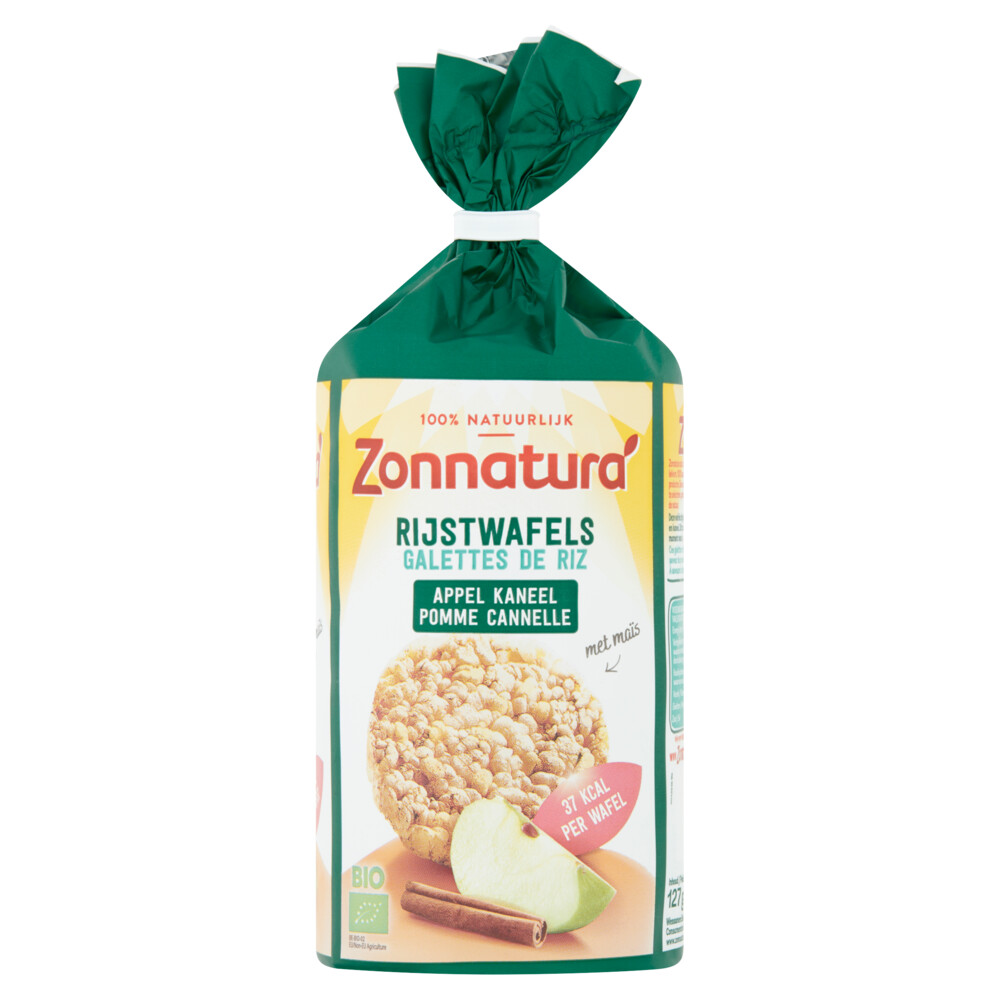 3x Zonnatura RijstwafelAppel en Kaneel Biologisch127 gr