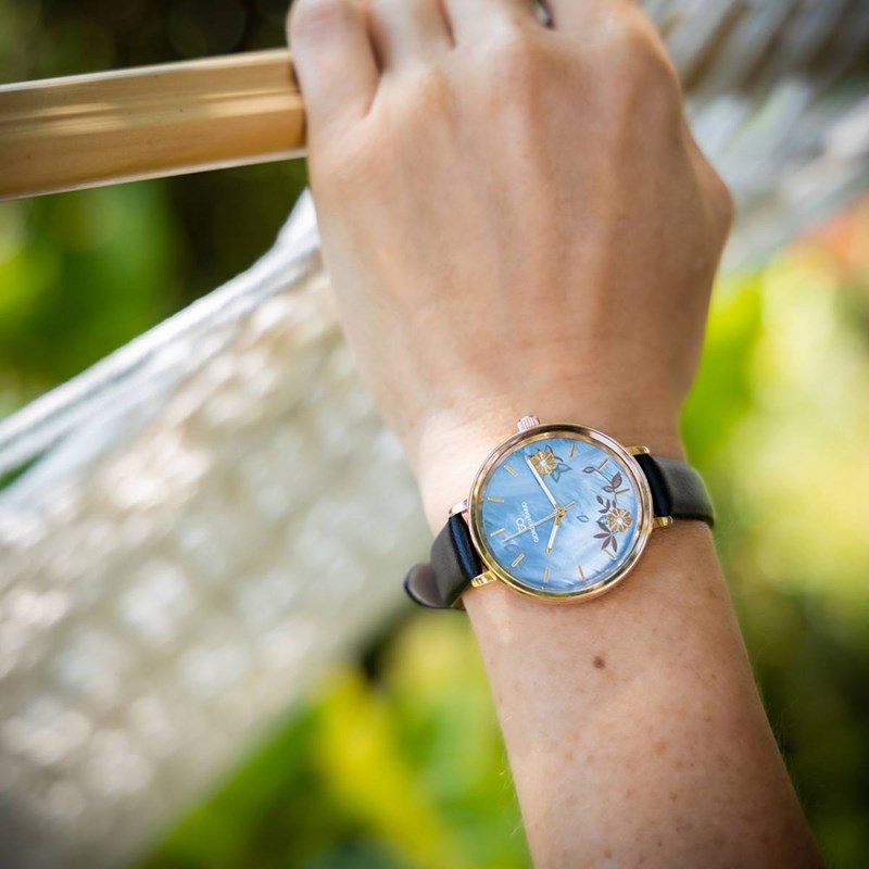 Montre Femme GIORGIO bracelet Cuir Noir