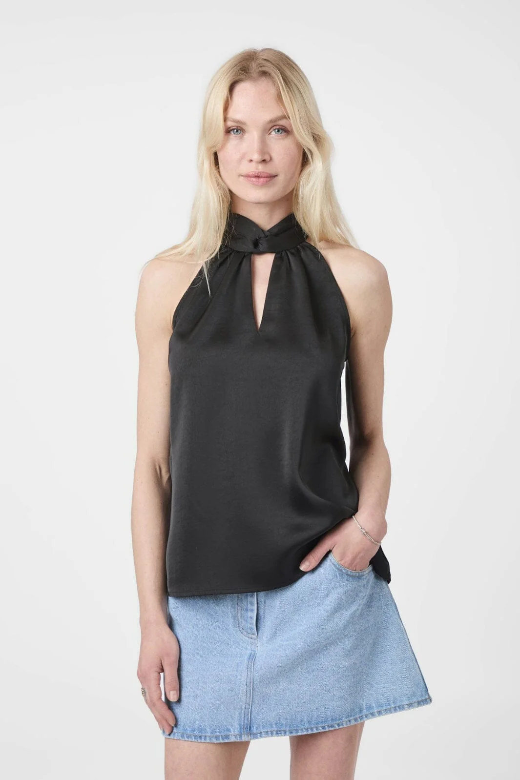 Neo Noir Svala Heavy Sateen Top 165635