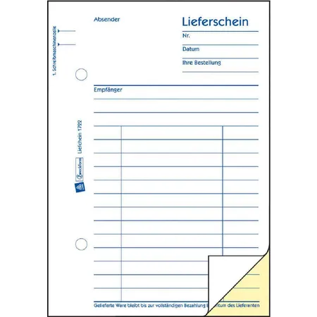 Avery Zweckform 724 Lieferschein, A6, mit Blaupapier, 2x50 Blatt