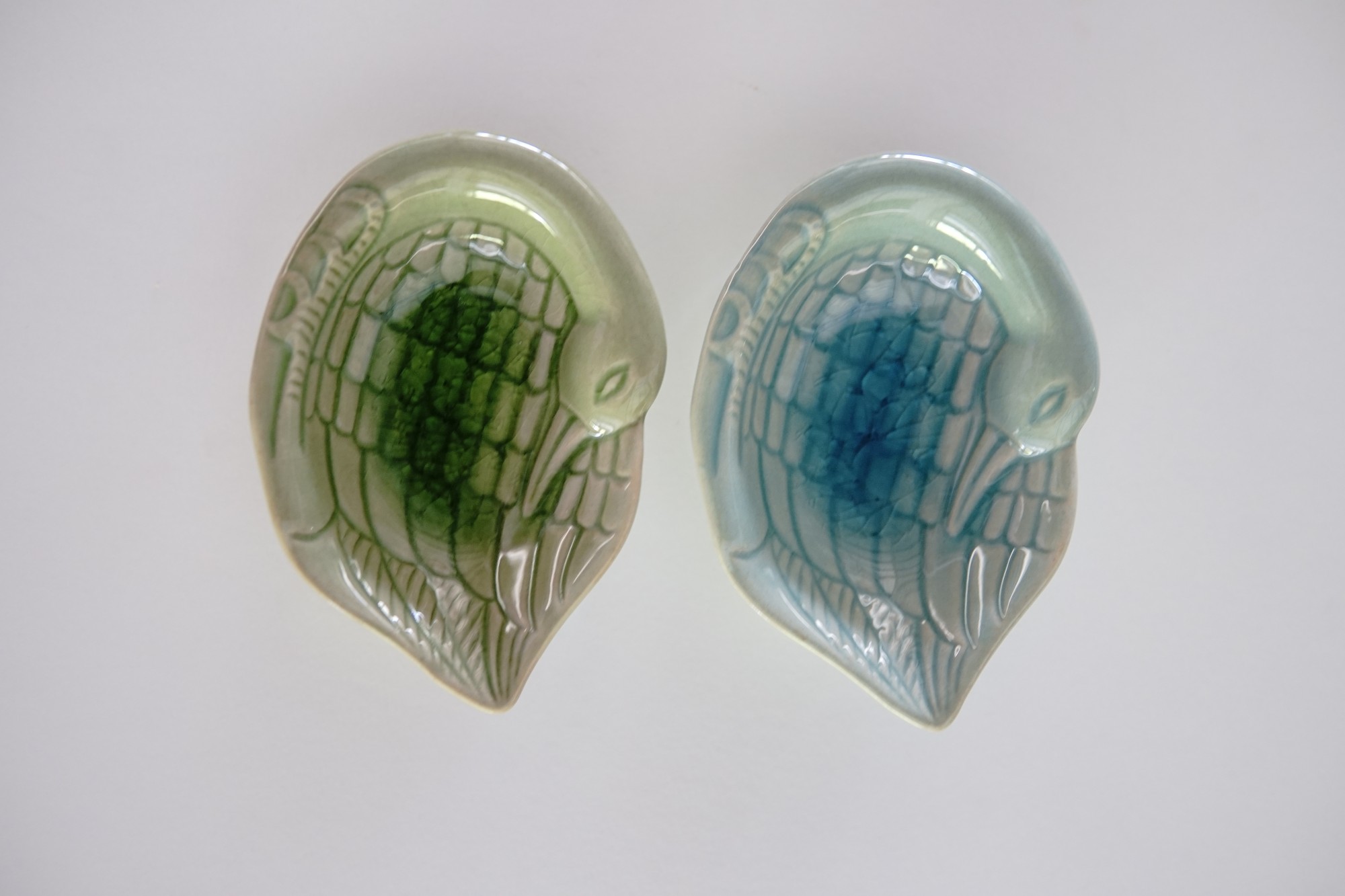 Ablage 'Schwan', grün, T 7 cm, B 10 cm, H 2,5 cm von fischer's lagerhaus