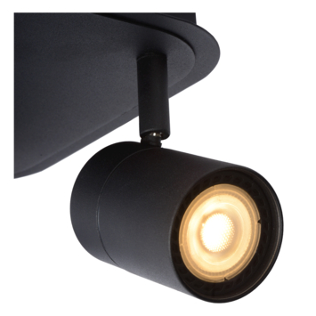 Lucide LENNERT plafondspot badkamer LED dimb.  GU10 3000K IP44 Zwart