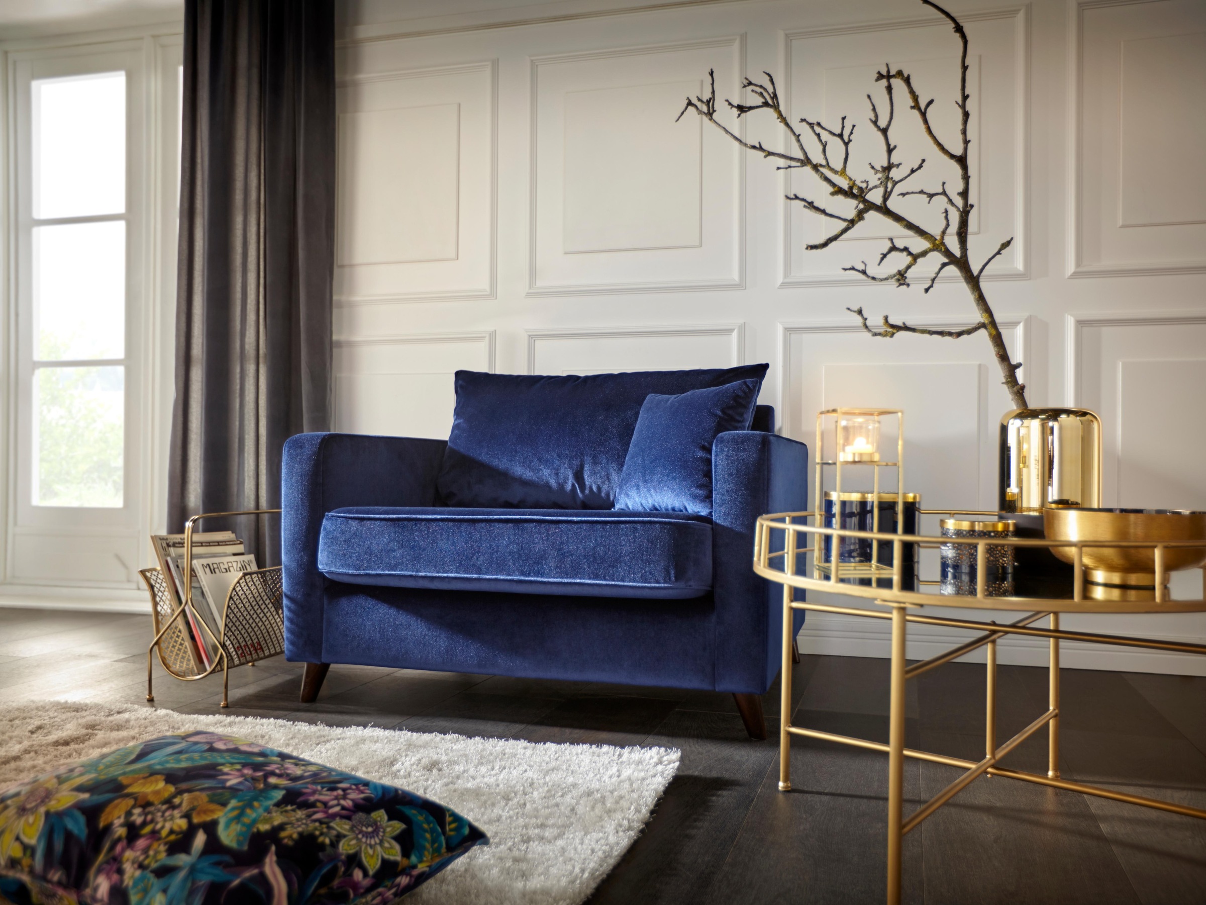 Home affaire Loveseat »Renesse« lose Kissen, Keder an Sitzkissen