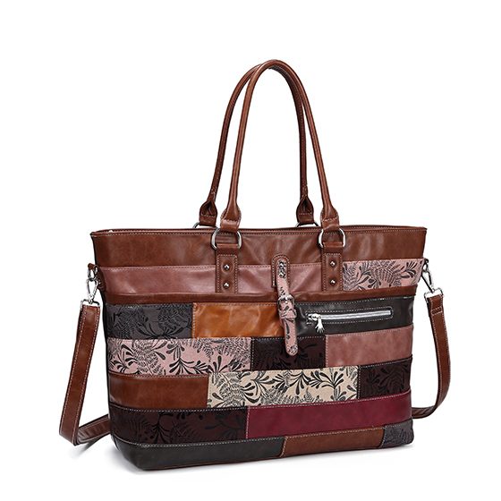NoiNoi Rainbow Shopper/ Laptop bag Pink Multicolor