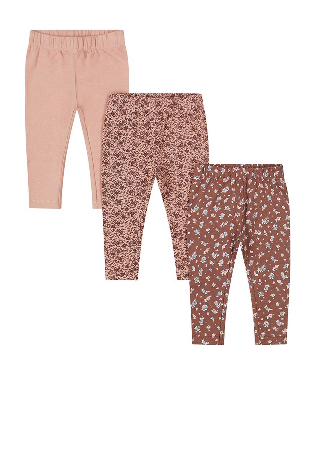 Dirkje legging (set van 3) lichtroze/bruin